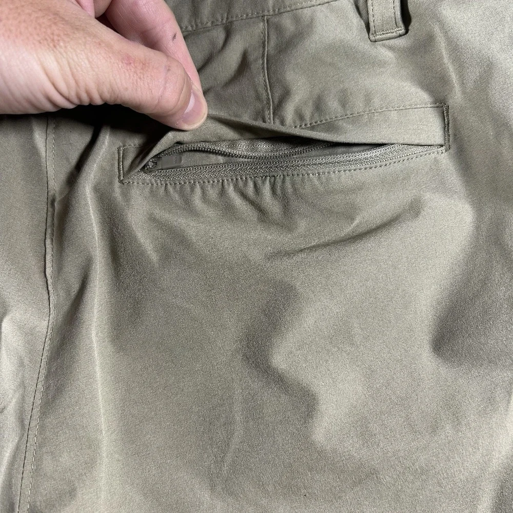 Proof by Huckberry Mens Performance Shorts Sz 30 Khaki Stretch Unlined